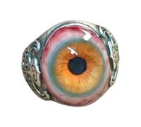 Globe Eye Ring - ad anello gotico Occhi mascherati | Gioielli spaventosi tra gli occhi | Hall0 due allievi Gaton Ring per adolescenti donne uomini adulti