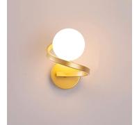 Globe Glass Wall Mount Light Modern Wall Sconce Spiral Shape Wall Lamp, Living Room Hallway Decor Lighting Fixture, Bedroom Bedside Wall Sconces, G9 Headboard Lamps