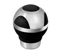 Pomello cambio pelle e alluminio Globe nero
