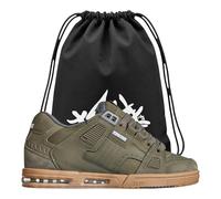 Globe Sabre Moss Gum Scarpe Skate Unisex, Slip-On a Calza in Pelle Scamosciata e Mesh, Suola con Airbag Nitrocel e Grip S-Trac, Soletta Step-in, vestibilità Regolare, con Sacca - EU 44