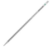 Globe Scientific Diamond Essentials Serological Pipette, 2mL, 1722, Polystyrene, Standard Tip, 275mm, Sterile, Green Striped, Individually Wrapped, 500/Box