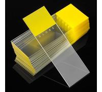 Globe Scientific Diamond White Glass Microscope Slides, 1380-50Y, Yellow Frosted, Ground Edges, 90° Corners, 25mm x 75mm, Pre-Cleaned, 72/Box, 1440/CS