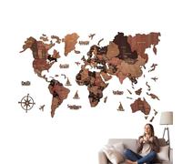 Globe Wall Artworks - Mappa del mondo moderna, stampa oversize | Mappa di viaggio decorativa per casa, dormitorio, appartamento, caffè, scuola e ufficio, amanti della geografia dei poster educativi, i