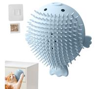 Globefish - Tiragraffi angolare per gatti con gatta | Spazzola per la toelettatura del gattino per soggiorno, ingresso, casa, balcone, negozio di animali domestici