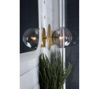 Globen Lighting Applique ART DECO, ottone/grigio Ø 16 cm IP44 Globen Lighting