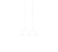 Globen Lighting Lampada a sospensione CURVE 3, bianca, 3 luci, 95 cm Globen Lighting