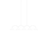 Globen Lighting Lampada a sospensione CURVE 5, bianca, 5 luci, 165 cm Globen Lighting