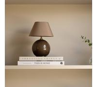 Globen Lighting Lampada da tavolo a batteria IRIS, marrone, altezza 23 cm Globen Lighting