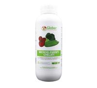 GLOBER Concime Microelementi Chelati - Fertilizzante Liquido per Orto e Giardino - Rimedio Contro le Carenze di Ferro Manganese Boro Zinco e Rame (1 litro)