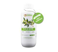 GLOBER Olio di Neem per Piante - Concentrato 1Litro - Made in Italy 100% Vegetale - Contro Afidi, Cocciniglia, Parassiti - Insetticida Piante - Bacillus Thuringiensis - Difesa Orto e Giardino