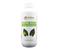GLOBER Sapone Molle Potassico per Piante - Concentrato 1 Litro - Made in Italy 100% Vegetale - Corroborante lava la melata degli insetti, contro afidi e fumaggine