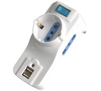 Globex ADATTATORE TRIPLO IN BLISTER 2P+T spina 16A/2 prese 10-16 schuko c/in...