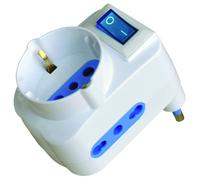 Globex ADATTATORE TRIPLO IN BLISTER 2P+T spina 16A/2 prese 10-16A+schuko con int