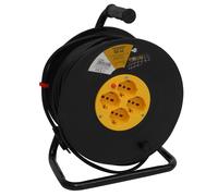 Globex Avvolgicavo Elettrico Con Cavo da 50 Metri e 4 Prese Schuko Globex Materi