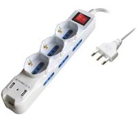 Globex MULTIPRESA IN BLISTER CON INTERRUTTORE 9 posti + 2 prese USB