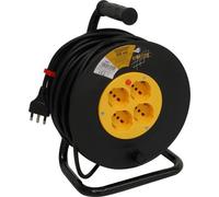 Globex Prolunga Elettrica Avvolgicavo 4 Prese 2P+T 10/16A Schuko Lunghezza cavo mt. 25 - OXP-18GI