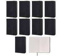 GLOBLELAND 10 Pack Notebook Journals A7 Notepad Hardcover Leather Notebook with Page Marker Ribbons Small Notebooks for Writing Work Men Women
