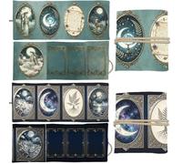 GLOBLELAND 2 custodie per carte dei tarocchi, con cornice retrò | Borsa in poliestere per carte dei tarocchi, magia lunare, divinazione, grande borsa portaoggetti per carte da gioco e tarot