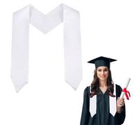 GLOBLELAND 2 pezzi 59" monocolore stola per feste di laurea, cerimonie d'onore, nastro di chiusura in raso, etichetta tracolla unisex, accessori per adulti, chiesa accademica sacerdote coro stola,