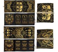 GLOBLELAND 2 sacchetti per carte dei tarocchi con motivo falena e teschio, in poliestere, per carte da gioco, forniture per principianti, divinazione, amanti regali