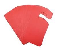 GLOBLELAND 30 appendiabiti, in plastica, per porta, in PVC, vuoti, con scritta "Do not disturb", per ufficio, camera da letto, hotel, conferenze (rosso, 89 x 178 mm)