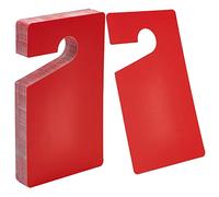 GLOBLELAND 30 pz Porta di plastica manopola Grucce Segni PVC Porta Vuota Segni Do Not Disturb Porta Gancio Tag Parcheggio permesso Segno per Ufficio Hotel Auto Decor, 12.7x7.62 cm/5x3 Pollice, Rosso