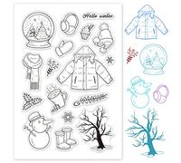 GLOBLELAND Acrilico Timbro Trasparente Timbro Blocco Timbri in Silicone per Fai da Te Scrapbooking Album Fotografico Creazione Decorativa