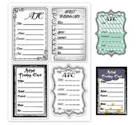 GLOBLELAND Artist Trading Cards Timbri Trasparenti per Fai da Te Scrapbooking Decor Street ATC Frames ATC Cards Timbri Trasparenti in Silicone per Fare Carte Photo Album Decor