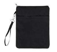 GLOBLELAND Custodie per Libri Impermeabili Nere con Cerniera 12"X9.5" custodia Protettiva per Libri Da Viaggio con Cerniera e Tasca Anteriore per Libri Tascabili e Libri con Copertina Rigida Regali