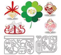 GLOBLELAND Fustelle 3D per San Valentino Love Box per la creazione di biglietti di auguri, amore, cuore, tasca, San Valentino, fustelle per fai da te, scrapbooking, diario, goffratura, decorazione