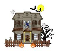 GLOBLELAND Fustelle per Casa Stregata di Halloween per Scrapbooking Fai Da Te Metallo Albero Appassito Zucca Fustelle Ragnatela Pipistrello Stampini per Goffratura Modello per La