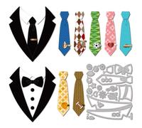 GLOBLELAND Fustelle per cravatte per fai da te, scrapbooking, cravatte, cravatte, per realizzare biglietti, goffratura, album fotografici, decorazioni artigianali