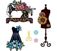 GLOBLELAND Fustelle per Fiori e Macchine Da Cucire per Realizzare Cartoline Modelli Da Cucito Fustelle In Metallo Modello di Fustelles per Scrapbooking Fai Da Te Goffratura Album di Carta Decorazioni