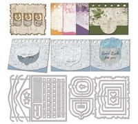 GLOBLELAND Lift The Flap Fustelle in Metallo Freccia Telaio Die Cuts Cuore Stelle Taglio Modelli di Taglio Goffratura per Scrapbooking Artigianato Carta Carta Carta