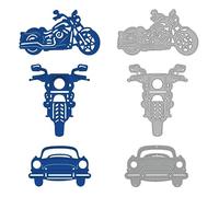 GLOBLELAND Moto Metallo Tagli Moto Taglio Muore Stencil Metallo per La Fabbricazione di Carte Strumento di Goffratura Stencil Scrapbooking Fai Da Te Inciso Craft Muore Album Fabbricazione di Carte