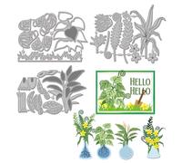 GLOBLELAND Piante da giardino in metallo fustelle per la realizzazione di biglietti di giardinaggio fiori foglie modelli per scrapbooking diario goffratura carta artigianato decorazione