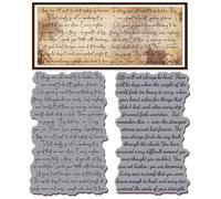 GLOBLELAND Timbro in gomma con testo vintage e parole sullo sfondo 22 x 18 cm, in EVA, per realizzare biglietti, album fotografici, decorazioni, fai da te, scrapbooking