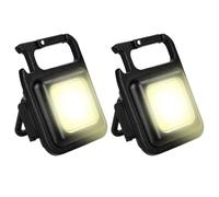 Globly 2 Portachiavi con Luce LED Ricaricabile e Impermeabile, Mini Torce Elettriche con 4 Modalità