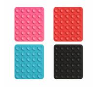 Globly 4 Ventose in Silicone per Cellulare | Supporto Rettangolare Antiscivolo Bilaterale Adatto a Qualsiasi Superficie
