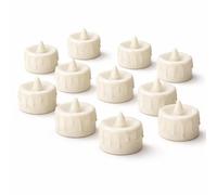 Globly Set 12 Candele LED Senza Fiamma Effetto Cera Colata a Luce Calda | Sicure e Decorative con Misure Ø 4 cm x H 5,5 cm