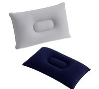 Globly Set 2 Cuscini Gonfiabili in Velluto 21x31cm | Cuscini da Viaggio Pieghevoli con Vari Colori Assortiti