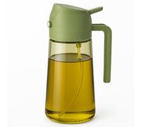 Globly Spruzzino Olio 2 in 1 per Friggitrice ad Aria 470ml | Nebulizzatore e Dosatore Olio da Cucina Antigoccia Oliera Spray per Alimenti