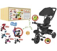 Globo 05621 Triciclo Evolutivo 5 in 1 . Passeggino e Triciclo in Metallo Nero