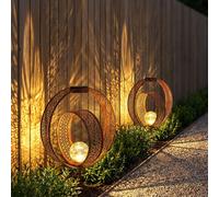 Globo 2x Lampada Solare Da Giardino Stecklampe in Vetro Crackle [EEK: Non valutato]