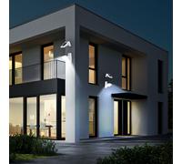 2x Esterno Parete LED Spot Lampada Sensore Luci Faretto Movimento Giardino Hof