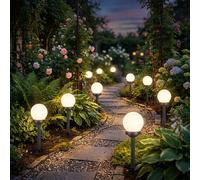 LED 8x Solare Sfera Luci Terrazzi Veranda Esterno Hof Plug-In Lampade Garten Weg [EEK: Non valutato]