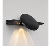 Globo Applique a LED Jasper, altezza 28 cm, nero opaco, metallo Globo
