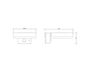Globo Applique da esterni LED 36507 nero, sensore, plastica Globo
