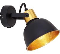 Globo APPLIQUE FILLO E14 25W IN METALLO NERO E ORO LAMPADINA NON INCLUSA
