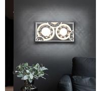 Globo Applique LED Cromata Vetro Rettangolare Cristallo Satinato